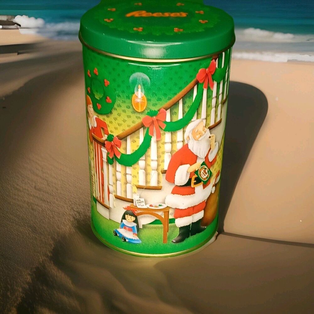 Vintage 1993 Reese's Holiday Classics Series Canister #6 Santa Claus Tin Hershey